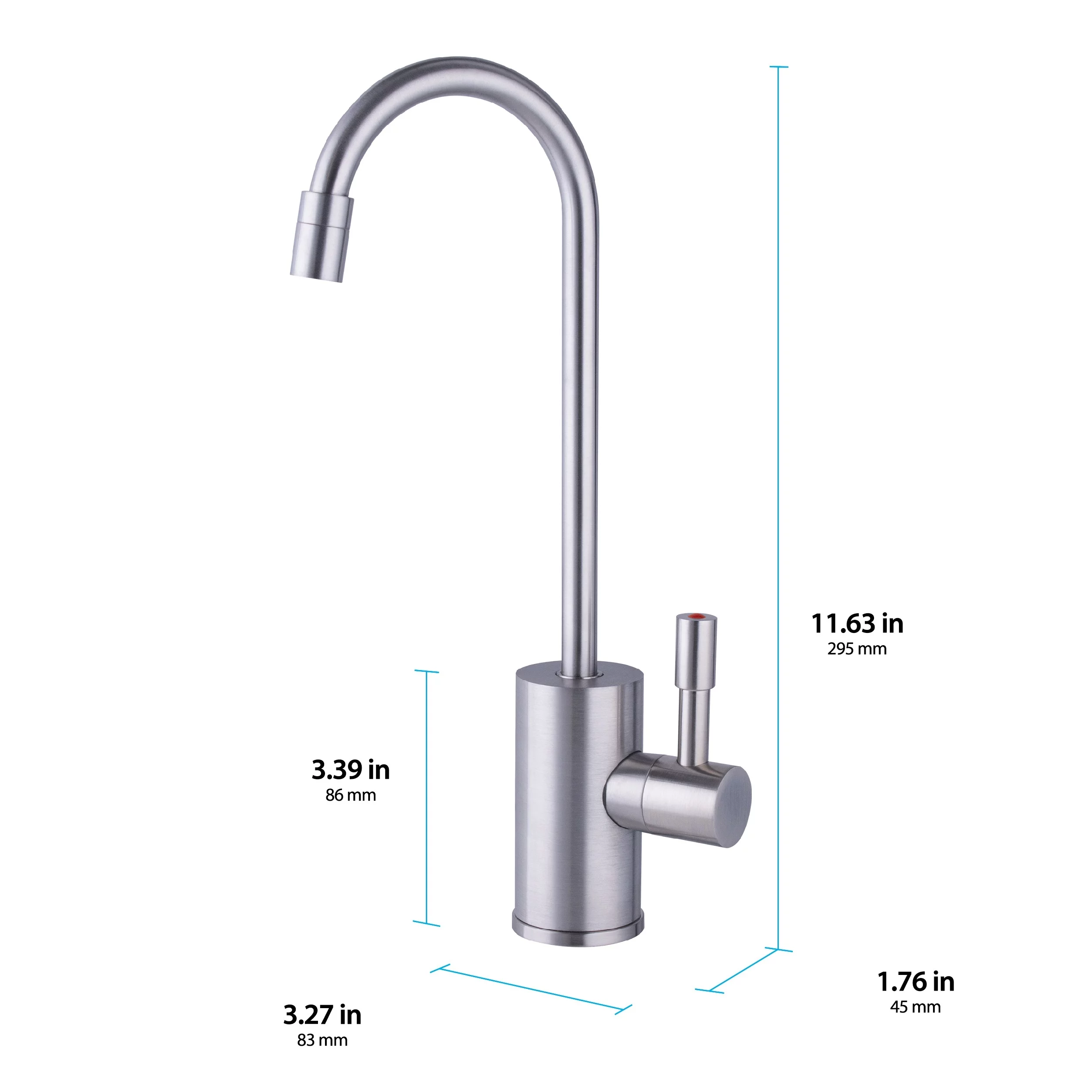 American Standard Kitchen Hot Water Dispenser 1300W with Single Handle Brushed Nickel Faucet 41-ASH-210-F570-BN