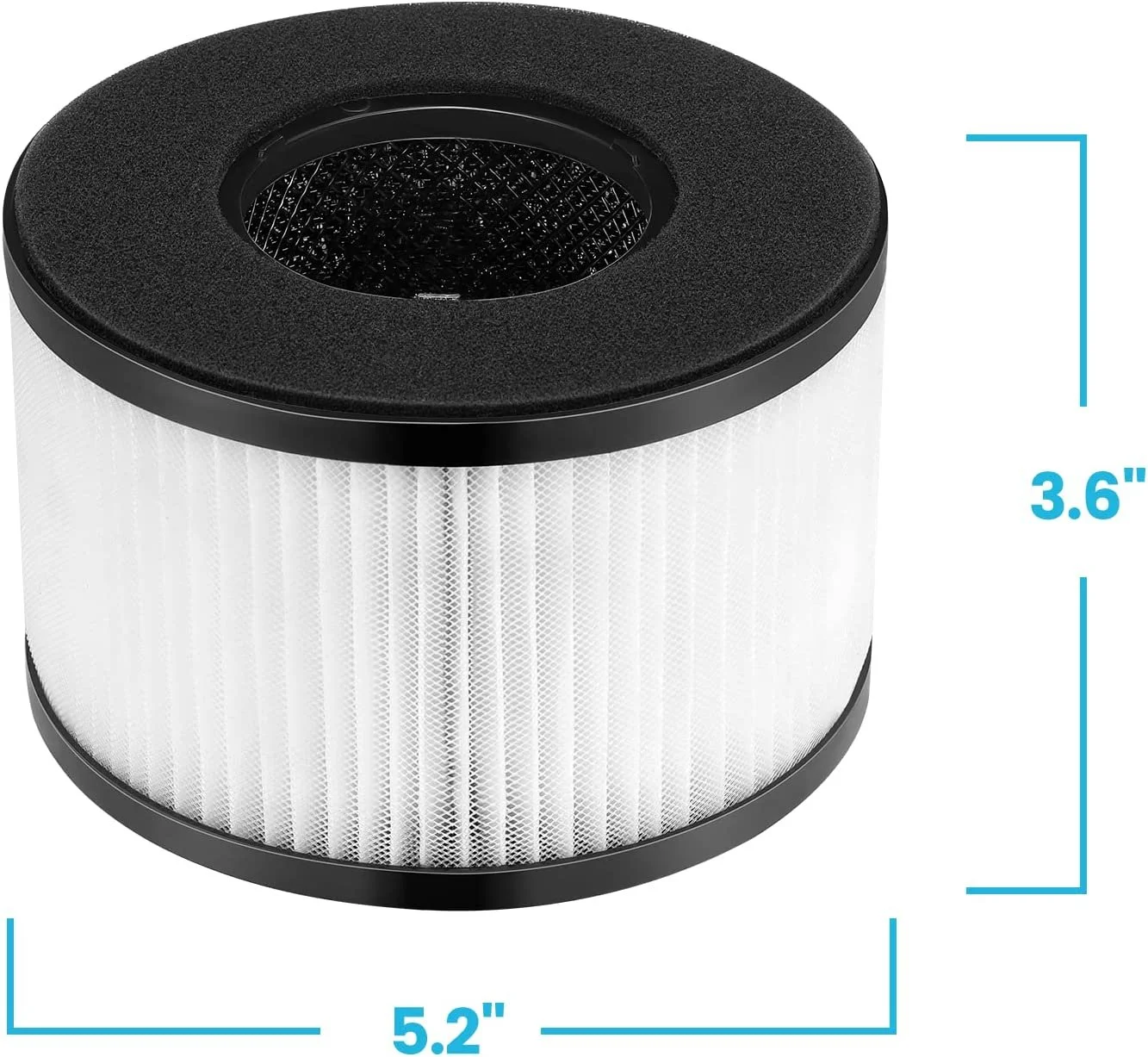 PrimaPure 2-Pack H13 3 in 1 HEPA Filter System Replacement for SLEVOO and PARTU, BS-03 Air Purifier Only (Please Check Part Number Before Purchase) NOT FOR BS-08