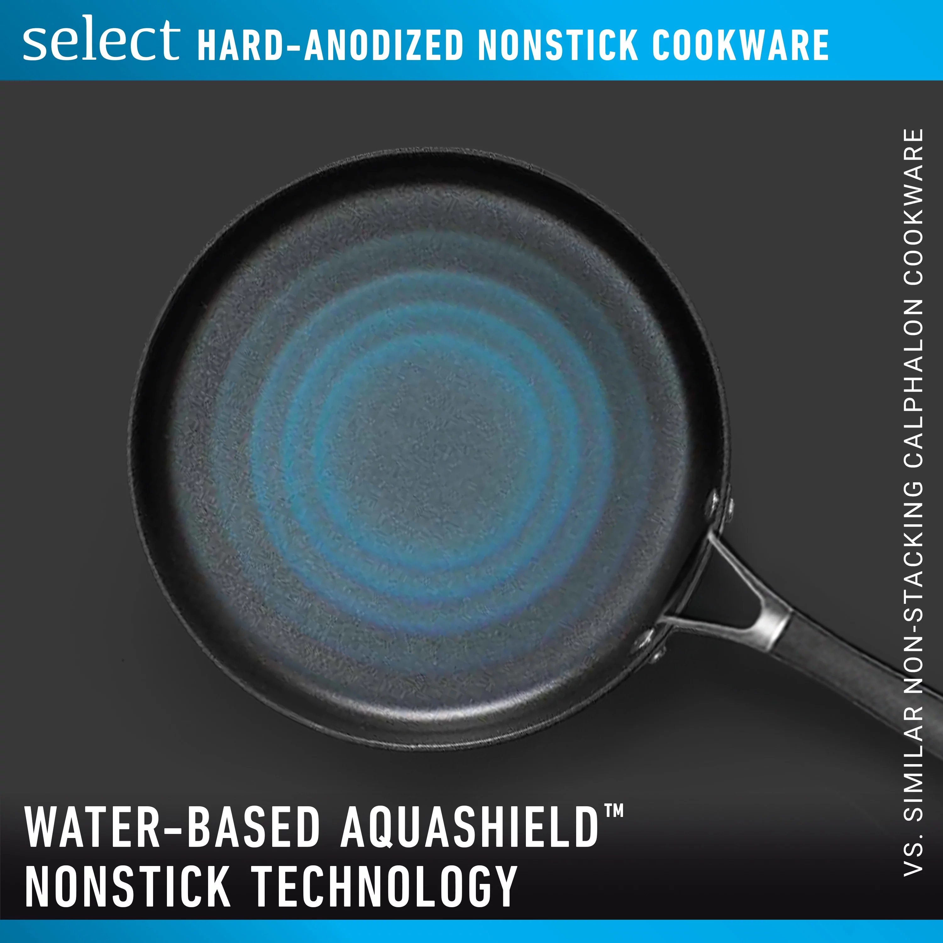 Select by Calphalon AquaShield Nonstick 3-Quart Saute Pan with Lid