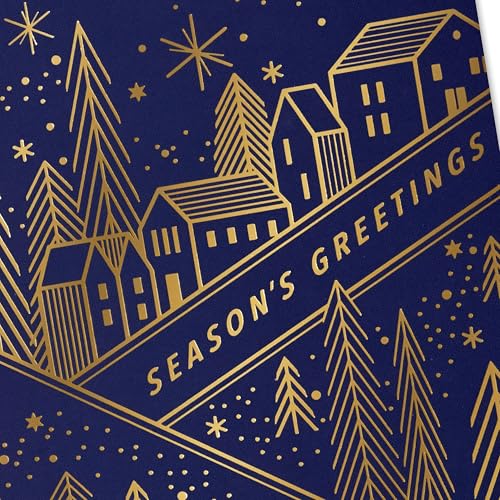 Hallmark Modern Boxed Christmas Cards, Amazing Holiday (40 Cards and 40 Envelopes) Evergreen Branches and Holly