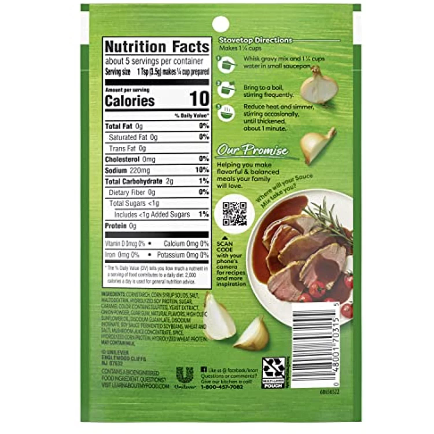 Knorr Gravy Mix For Delicious Easy Meals And Side Dishes Au Jus No Artificial Flavors, No Added Msg 0.6 Oz, 24 Count