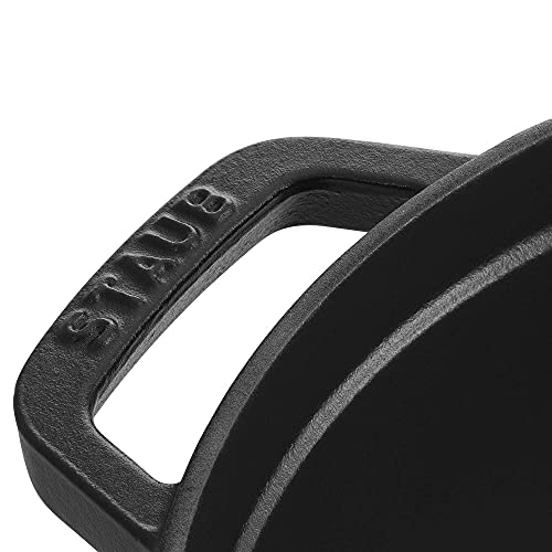 STAUB Cast Iron Dutch Oven 5.5-qt Round Cocotte, Made in France, Serves 5-6, Black Matte