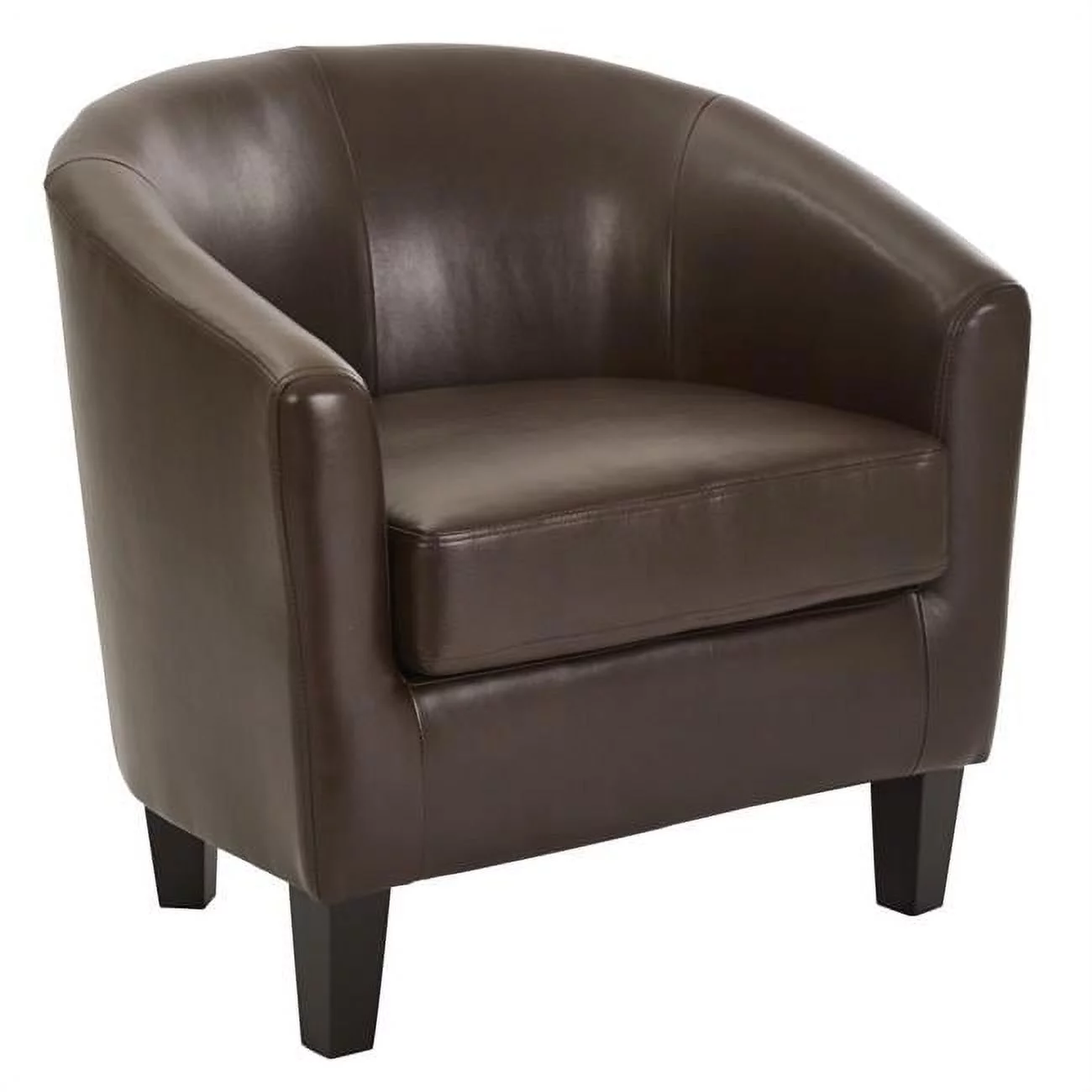 29 x 30 x 26 in. OS Home & Office Furniture Colored Faux Leather Club Chair, Cocoa