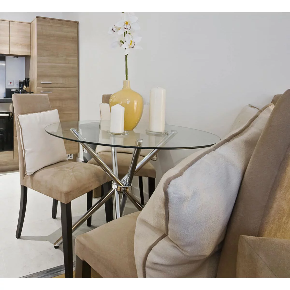 Glass Table Top 16 Inch Round 1/2 Inch Thick Flat Polish Tempered