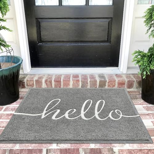 EARTHALL Door Mat Outside Inside Hello Doormat, 36