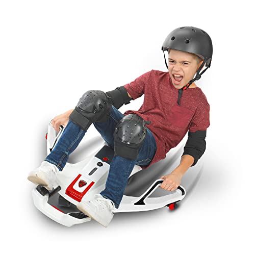 Rollplay Nighthawk Electric Ride On Toy for Ages 6 & Up with 12V 7AH Rechargeable Battery, Side Handlebars for Steering, Tall Rear Safety Flag, and a Top Speed of 6.5 MPH, White