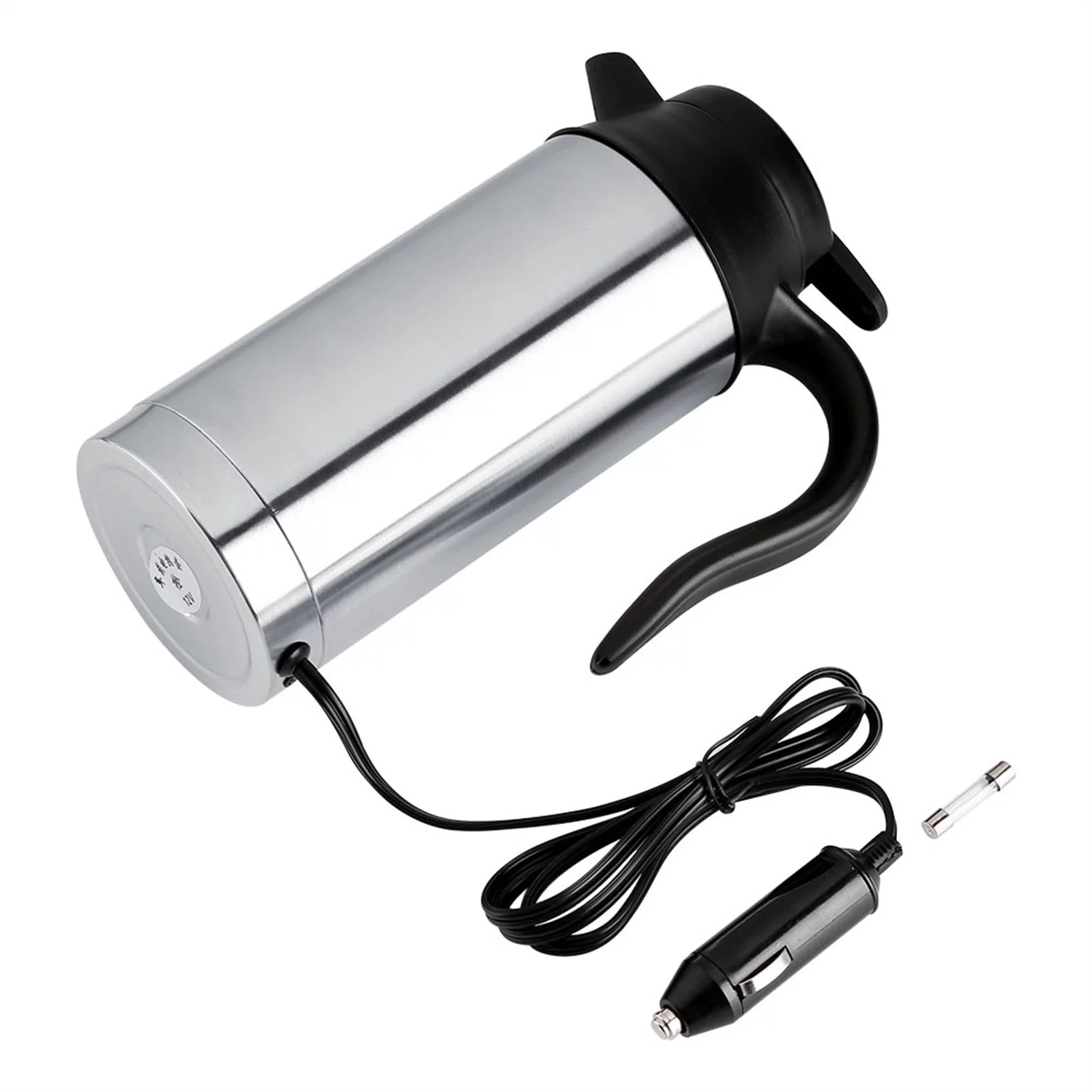 12V 750ml Stainless Steel Electric Car Kettle Heating Cup Car Coffee Mug Travel Water Bottle