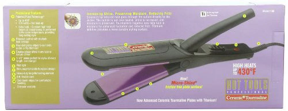 Hot Tools Ceramic Titanium Flat Iron ( 1.5 inch plate)