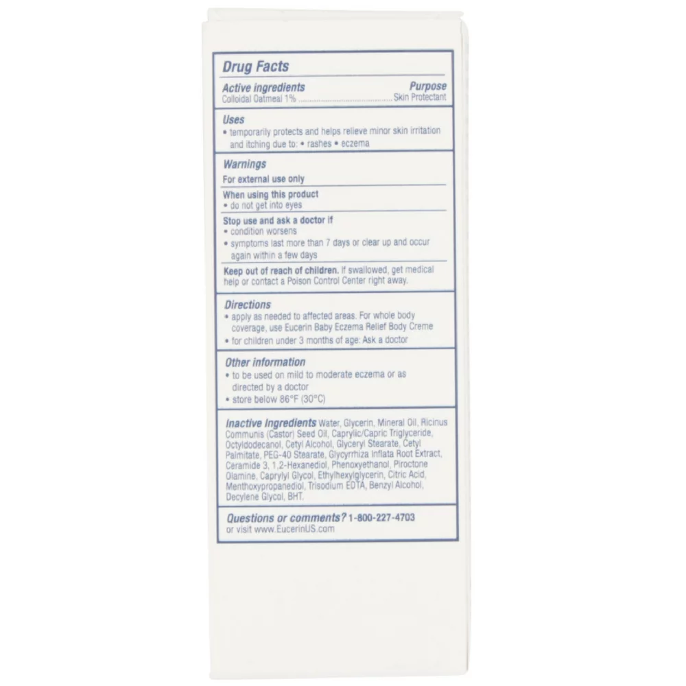 Eucerin Baby Eczema Relief Instant Therapy 2 oz (Pack of 6)