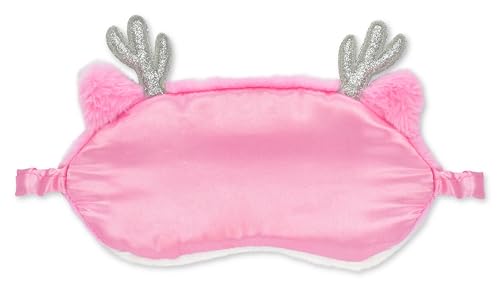 iscream Bright Holiday Satin-Lined Embroidered Fleece Sleep Mask - Ol' St. Nick