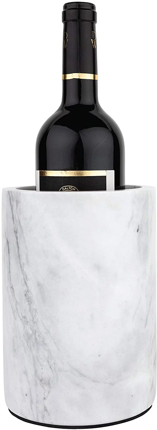 Homeries Marble Wine Chiller Bucket - Wine & Champagne Cooler for Parties, Dinner – Keep Wine & Beverages Cold – Holds Any 750ml Bottle - Ideal Gift for Wine Enthusiasts