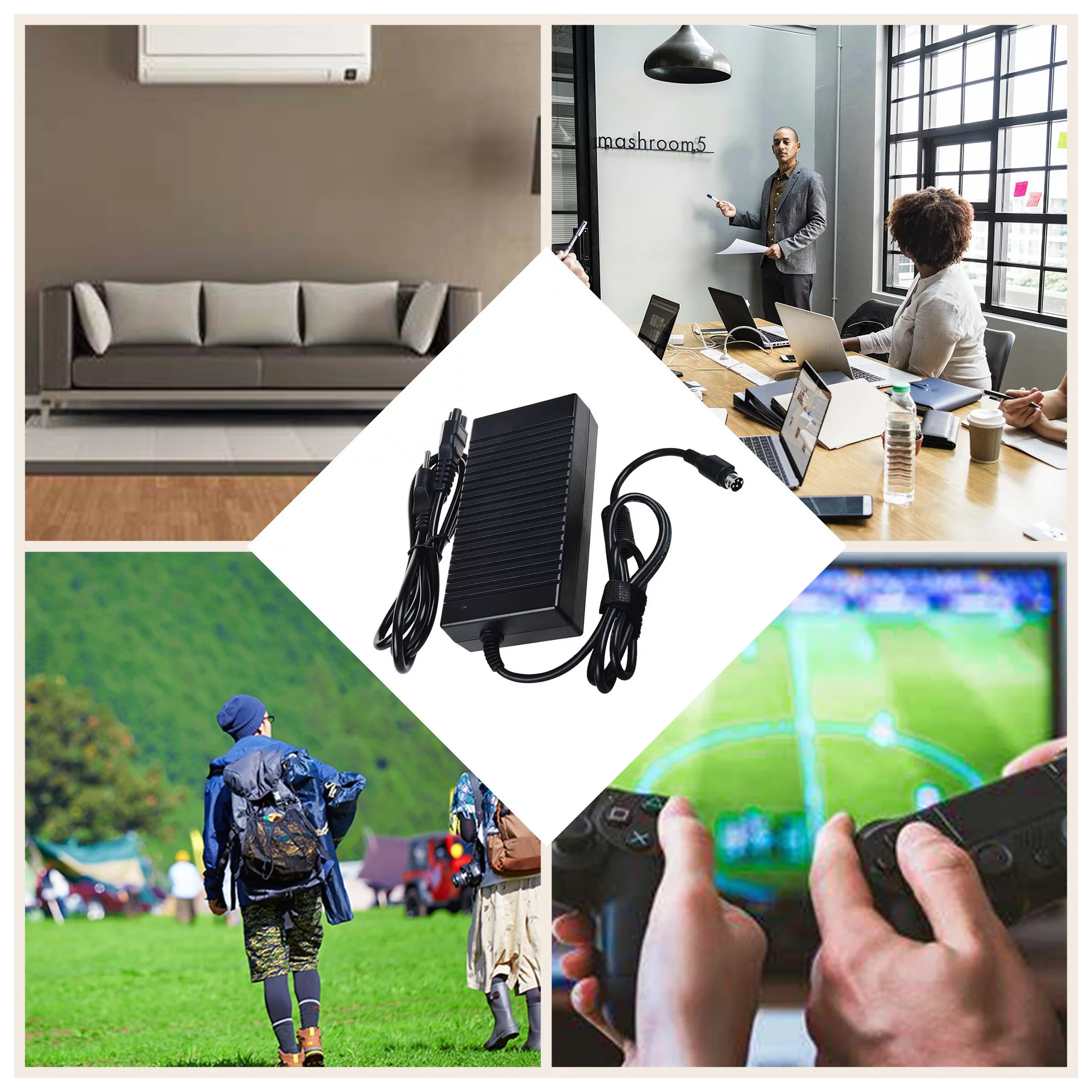 K-MAINS 4-Pin DIN 24V AC/DC Adapter Replacement for JDSU FSP150-ABB FSP150ABB FSP Group Inc JDS Uniphase Corporation Product Power Supply Cord Cable PS Charger Mains PSU