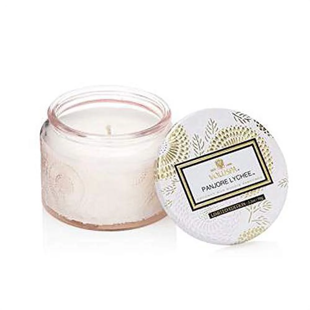 Voluspa Petite Panjore Lychee Glass Jar Candle, 3.2 Ounce