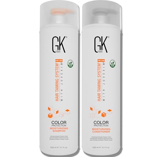 GK Hair Color Protection Moisturizing Shampoo and Conditioner Set for Color Treated Hairs, Sulfate, Paraben, and Dye Free, with Naturally Derived Clean Ingredients (10.1 Fl Oz x 2)
