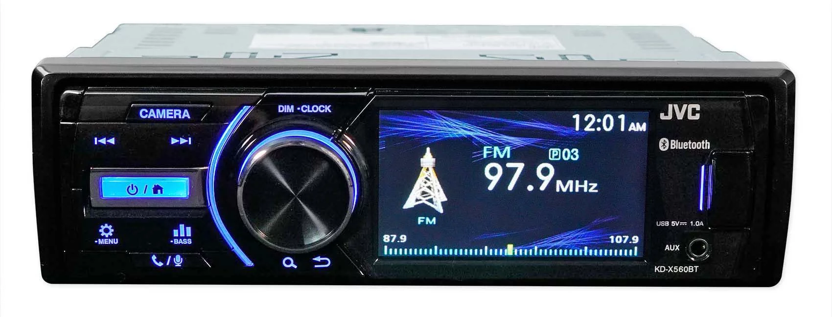 JVC KD-X560BT Digital Media Marine Bluetooth Receiver+4) Black JBL 6.5