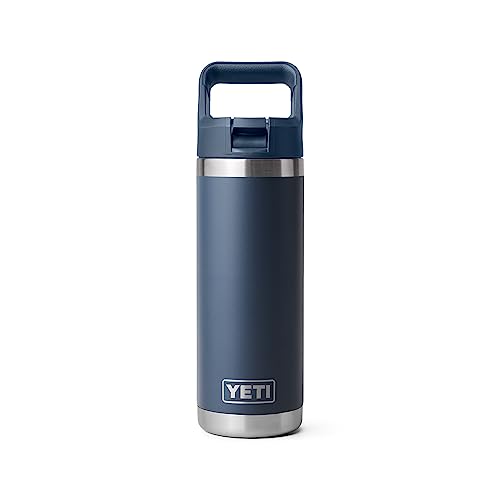 YETI Rambler 18 oz Bottle, Vacuum Insulated, Stainless Steel with Straw Cap, Beekeeper