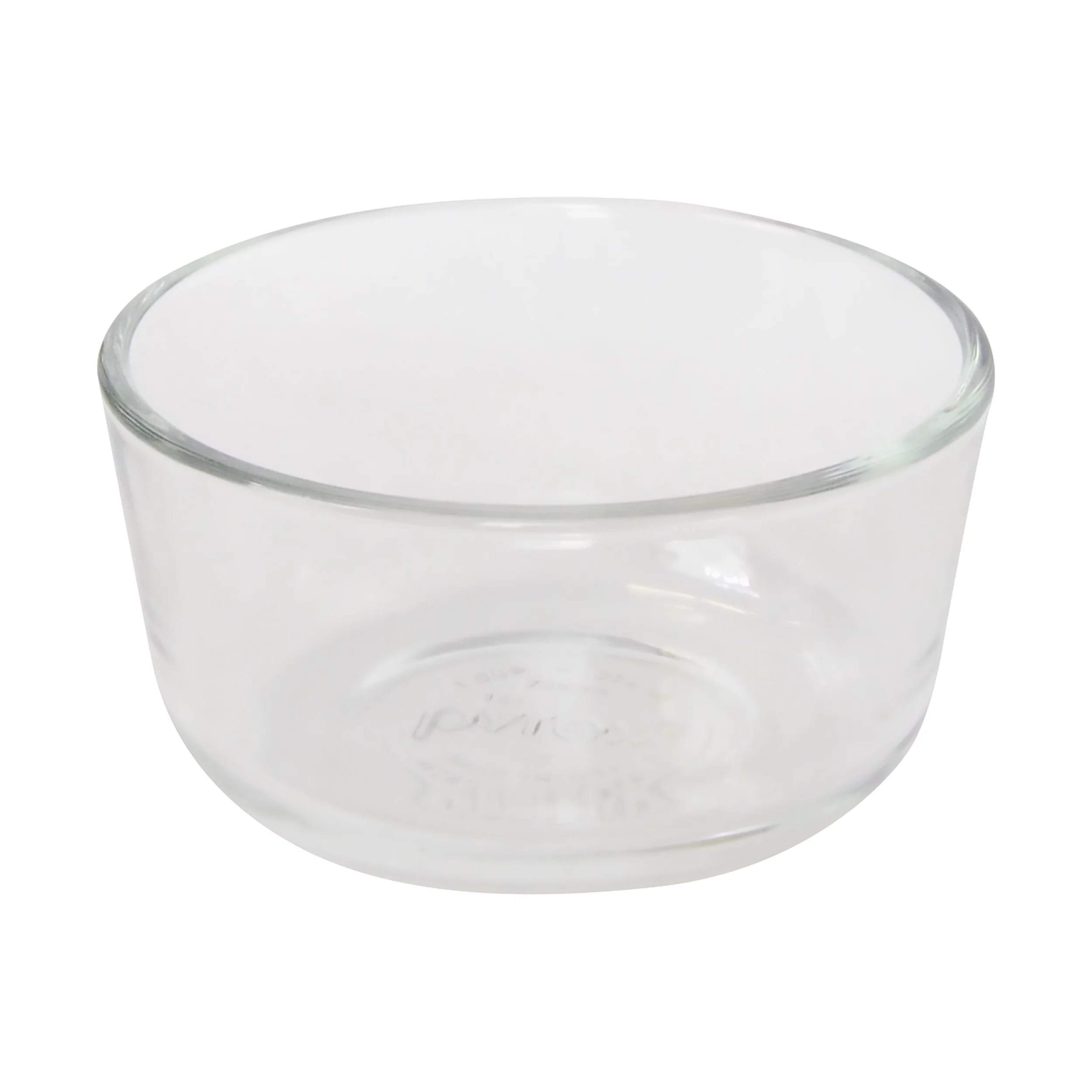 Pyrex 7202 1-Cup Clear Round Glass Food Storage Bowl and 7202-PC White Plastic Lid (2-Pack)