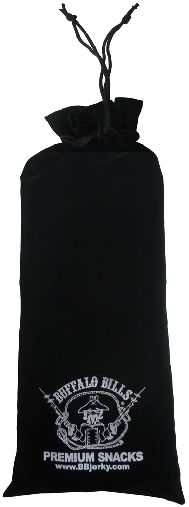 Buffalo Bills 7-Piece Premium Beef Jerky Sampler Black Velour Wine Gift Bag (seven 1.5oz packs)