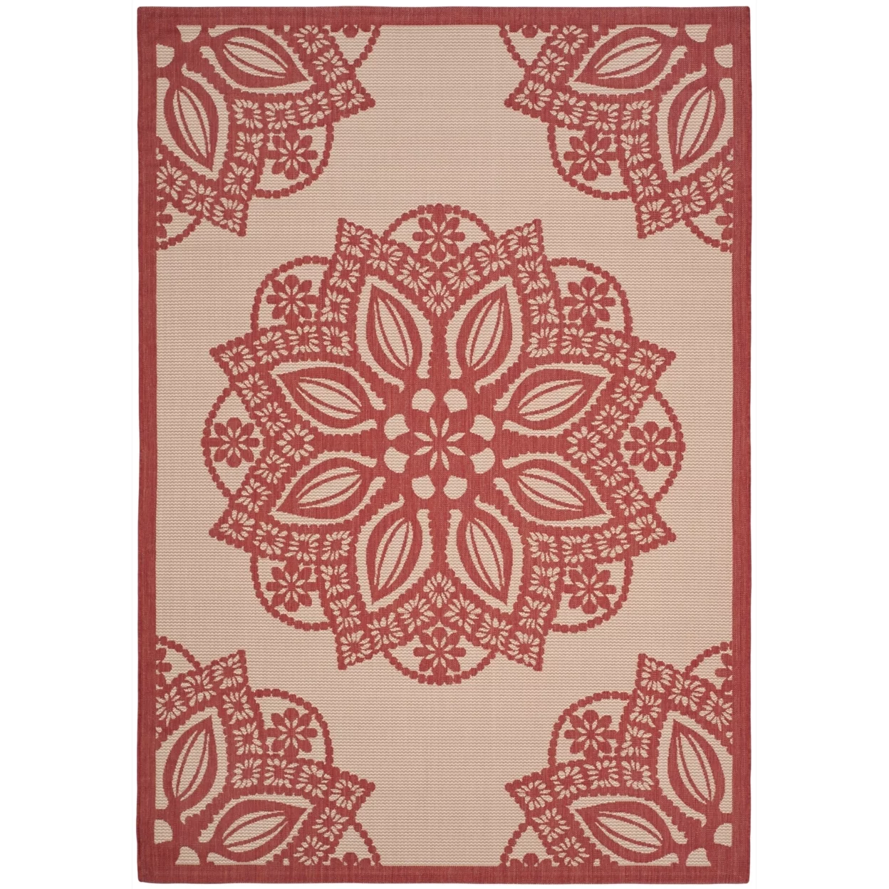 Safavieh Courtyard Millicent Medallion Indoor/Outdoor Area Rug, 4' x 5'7