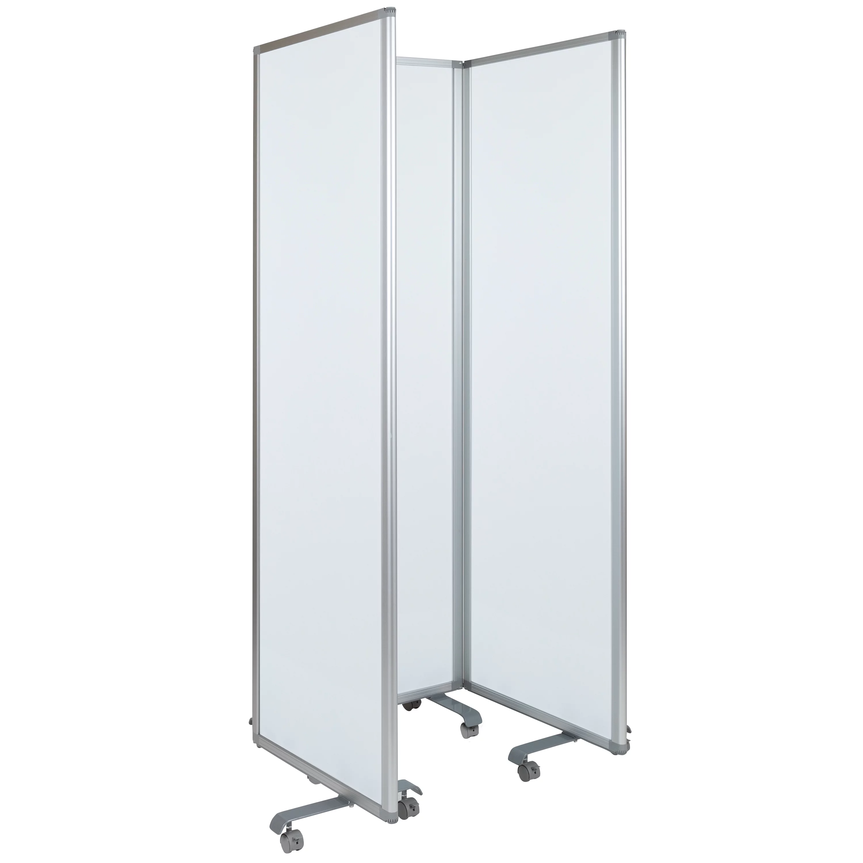 Flash Furniture Raisley Mobile Magnetic Whiteboard Partition with Lockable Casters, 72