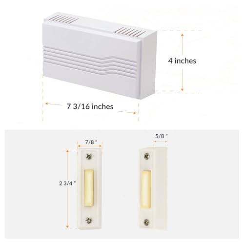 Newhouse Hardware Hardwired Chime Kit with 16-Volt/30VA Transformer and Surface-Mount White Button