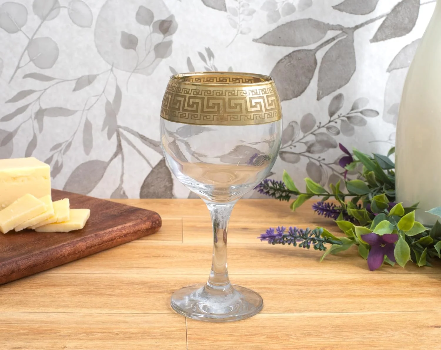 Rimmed Glasses (Wine Goblet Steam Glasses 6 Pieces)