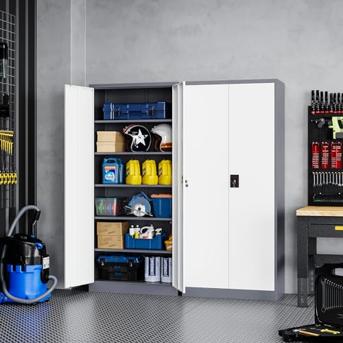 Yizosh Metal Garage Storage Cabinet with Lock, 71