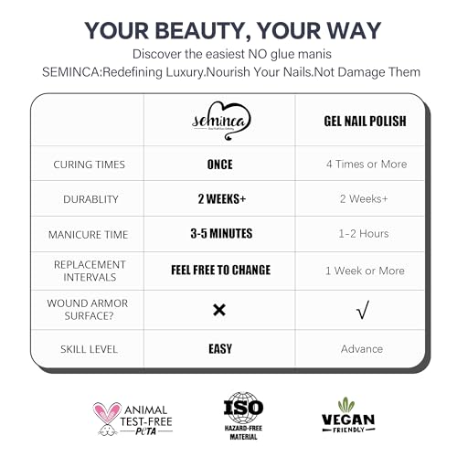 Semi Cured Gel Nail Strips-Easy Apply Christmas Gel Nail Stickers Holiday Semi Cured Manicure Strips with Sparkling Xmas Designs (Classic Yule)