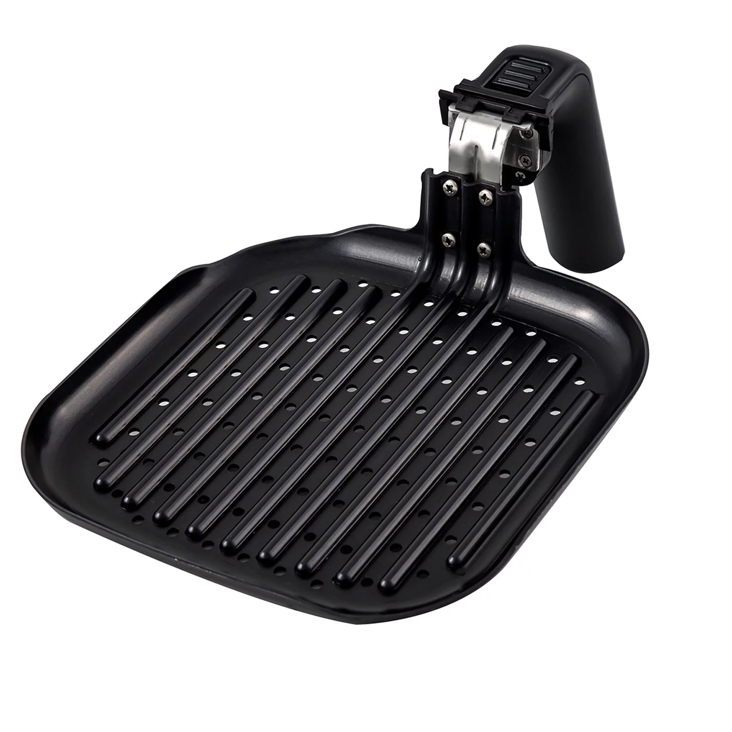 NuWave Brio 6 Quart Brio Air Fryer Grill Pan Accessory, Smokeless Indoor, Bbq, Safe