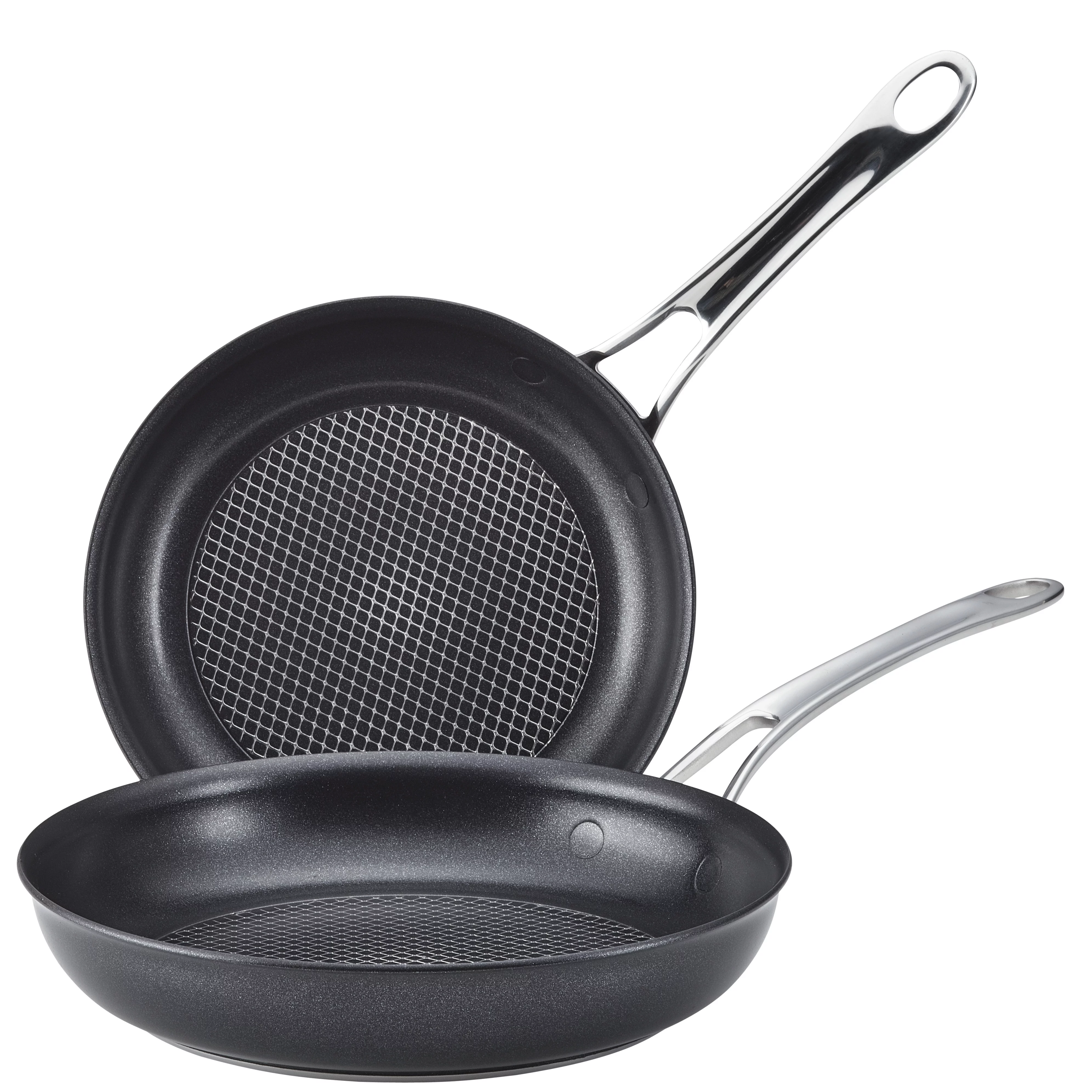 Anolon X Hybrid 2 Piece Nonstick Induction Frying Pan Set, Charcoal Gray