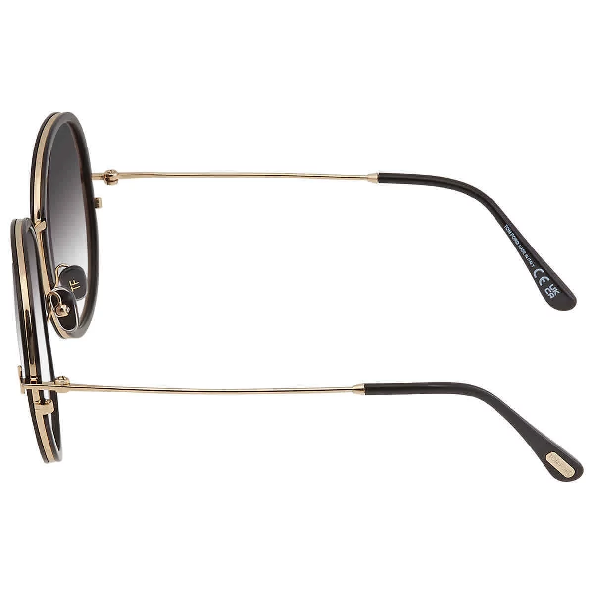 Tom Ford FT0946 01B Hunter 02 Shiny Black Grad Smoke 58 mm Women's Sunglasses