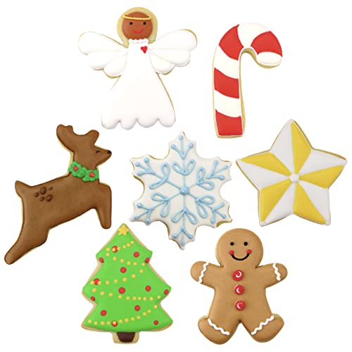 Ann Clark Cookie Cutters Christmas Cookie Cutters 3-Pc. Set Made in USA, Snowflake, Gingerbread Man, Christmas Tree