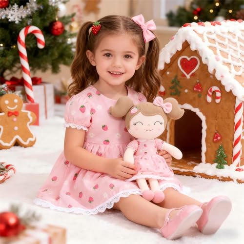 Gloveleya Baby Girl Gift First Baby Doll Plush Doll Print Sunflowers