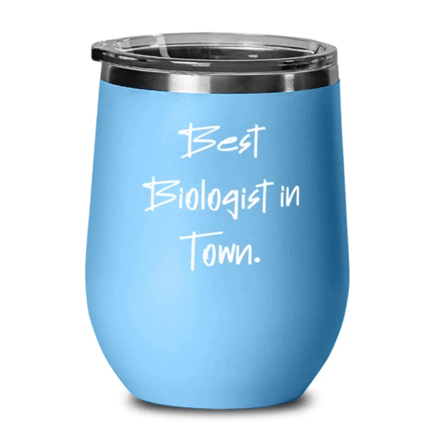 Useful Biologist Wine Glass, Best Biologist in Town, For Coworkers, Present From Friends, Stainless Steel Wine Tumbler For Biologist