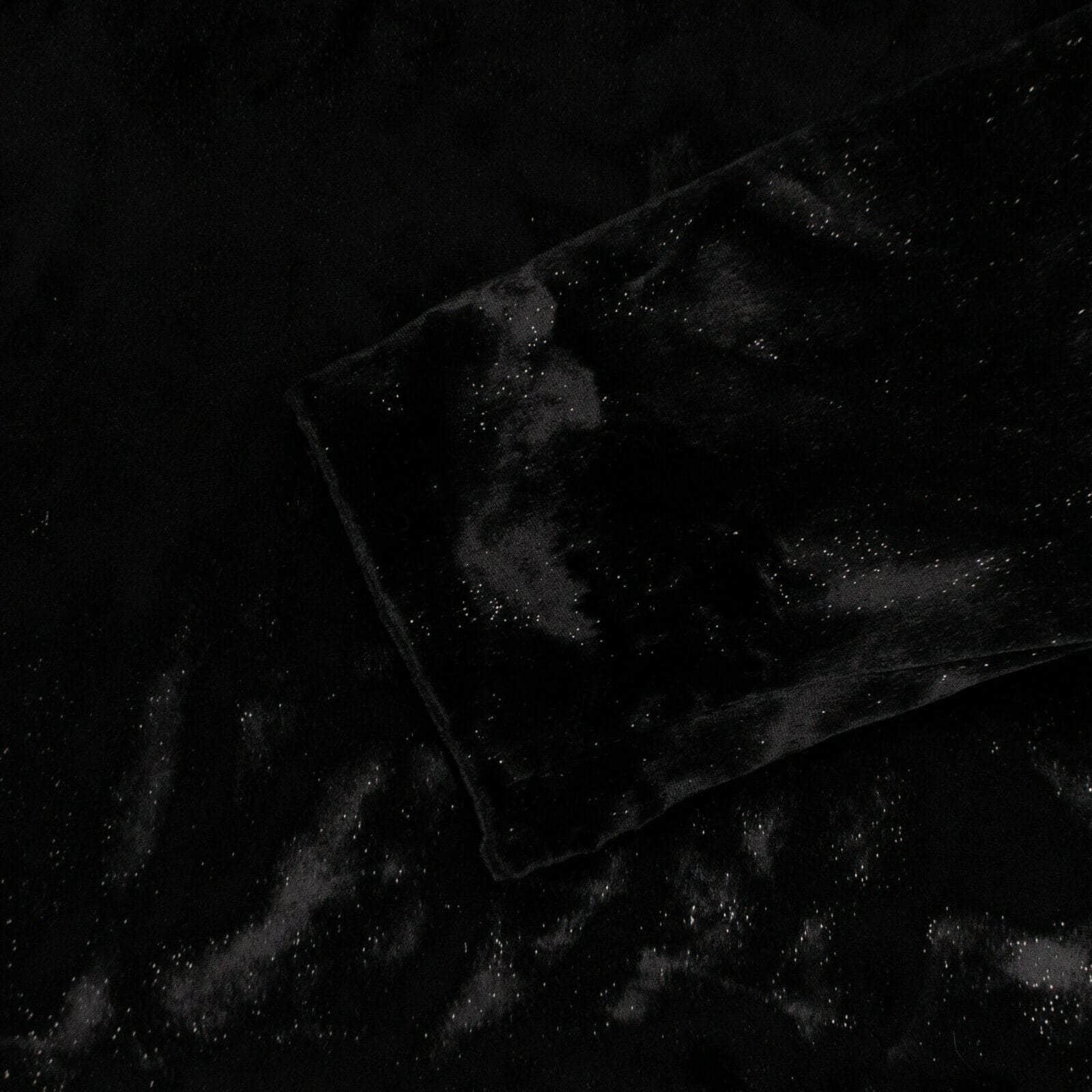 Sparkly Velvet Cold Shoulder Shirt - Black