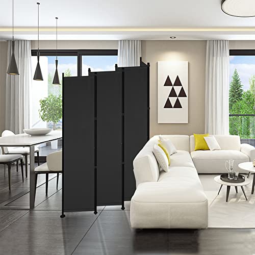 MAYOLIAH Partition Room Dividers 3 Panel Folding Privacy Screens 6 Ft Tall Portable Office Walls Dividers for Room Separator 102
