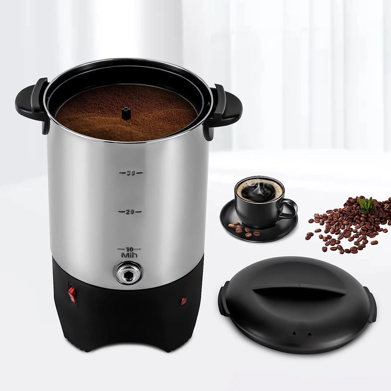 TFCFL 5.2L Stainless Steel Tea Urn Electric Catering Hot Water Boiler Commercial Coffee Urn 1000W