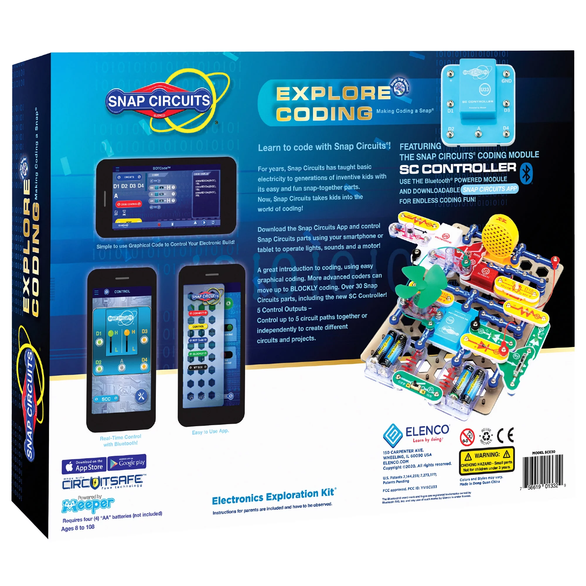 Snap Circuits Explore Coding, STEM Building Toy for Ages 8 to 108