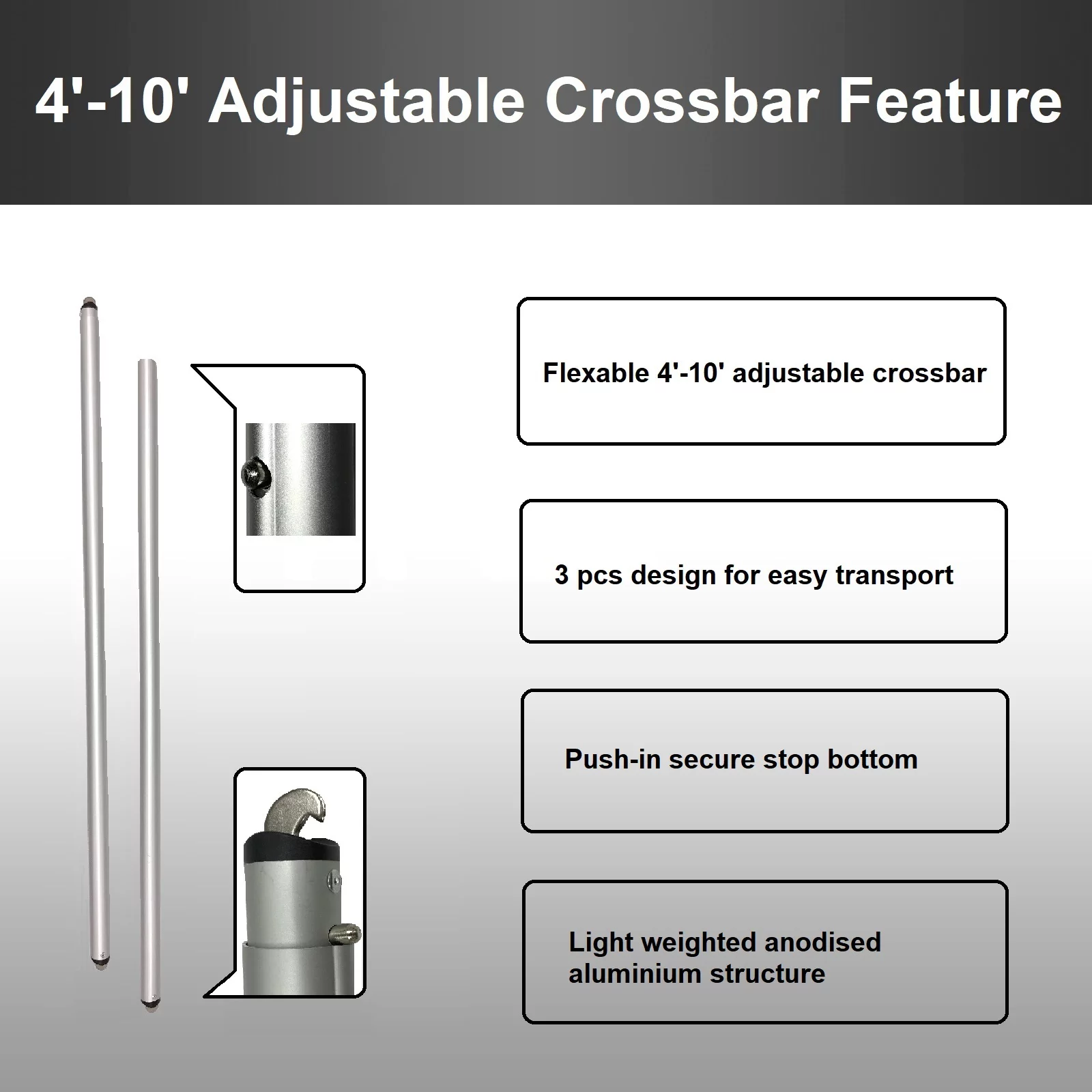 VIP Crowd Control 8'x20' Pipe and Drape Backdrop Kit with Premier Drape Fabric (8'x20' Black) ***Upgraded Version***