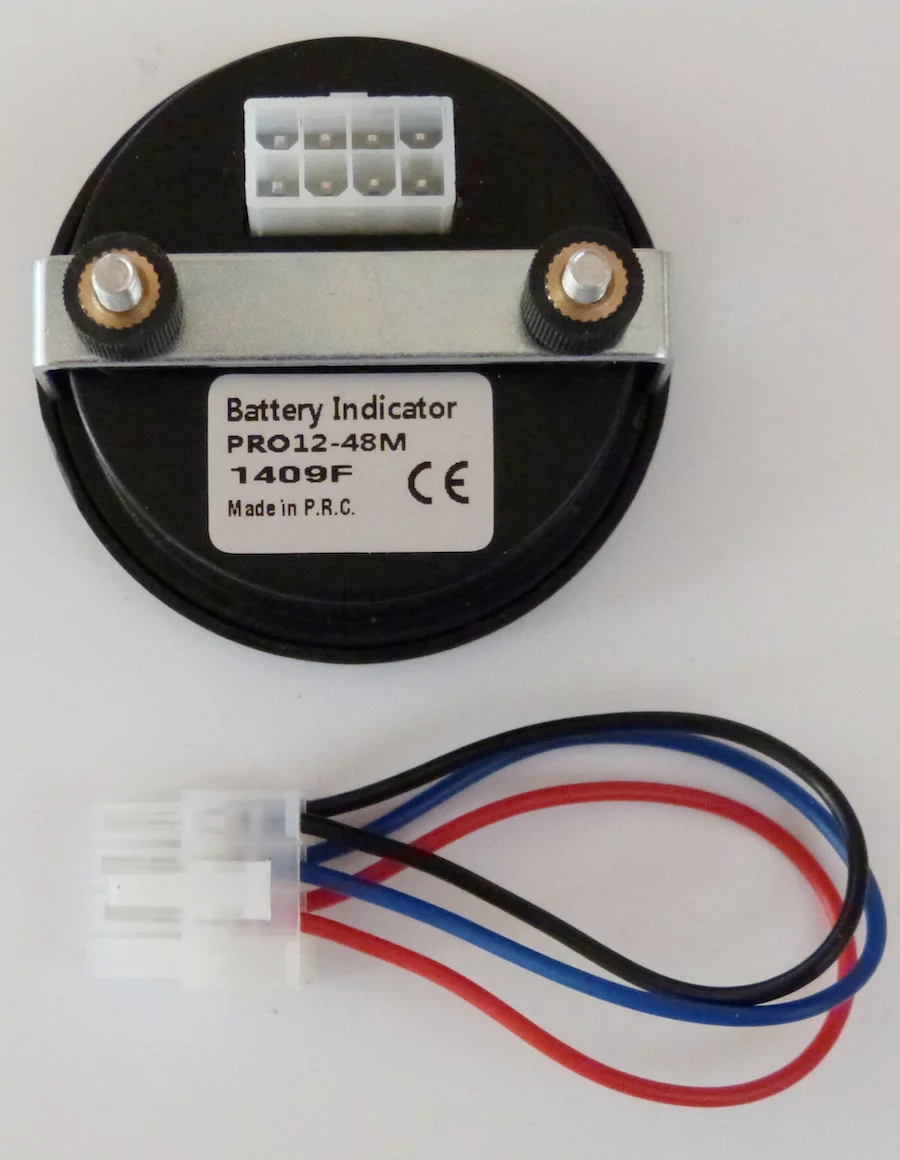 PRO12-48M ProPower's Golf Cart Battery Meter Gauge Indicator Ezgo Yamaha Club Car 12, 24, 36, 48 VDC - Works on Trojan, Exide and All Batteries