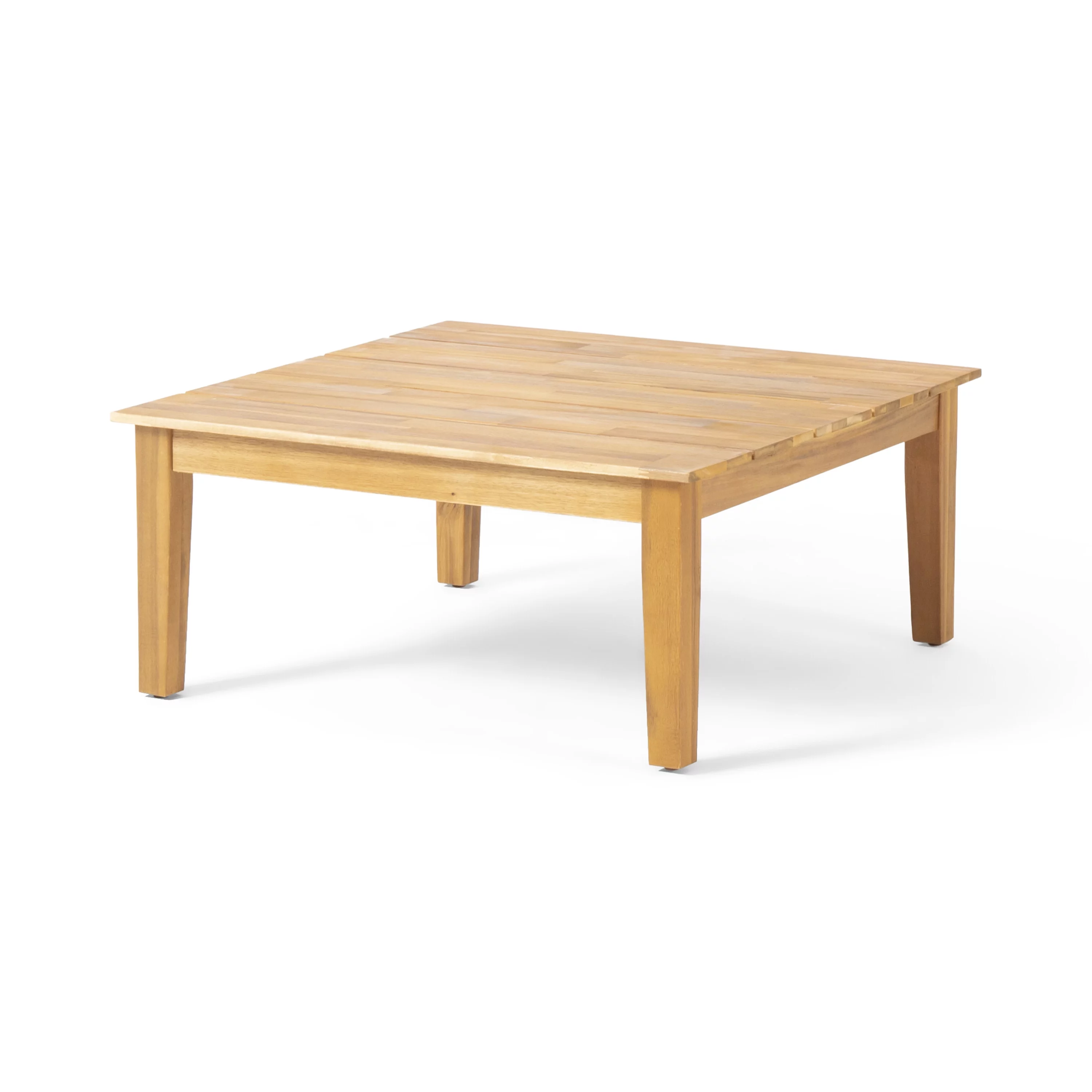GDF Studio Bernietta Outdoor Acacia Wood Coffee Table, Teak