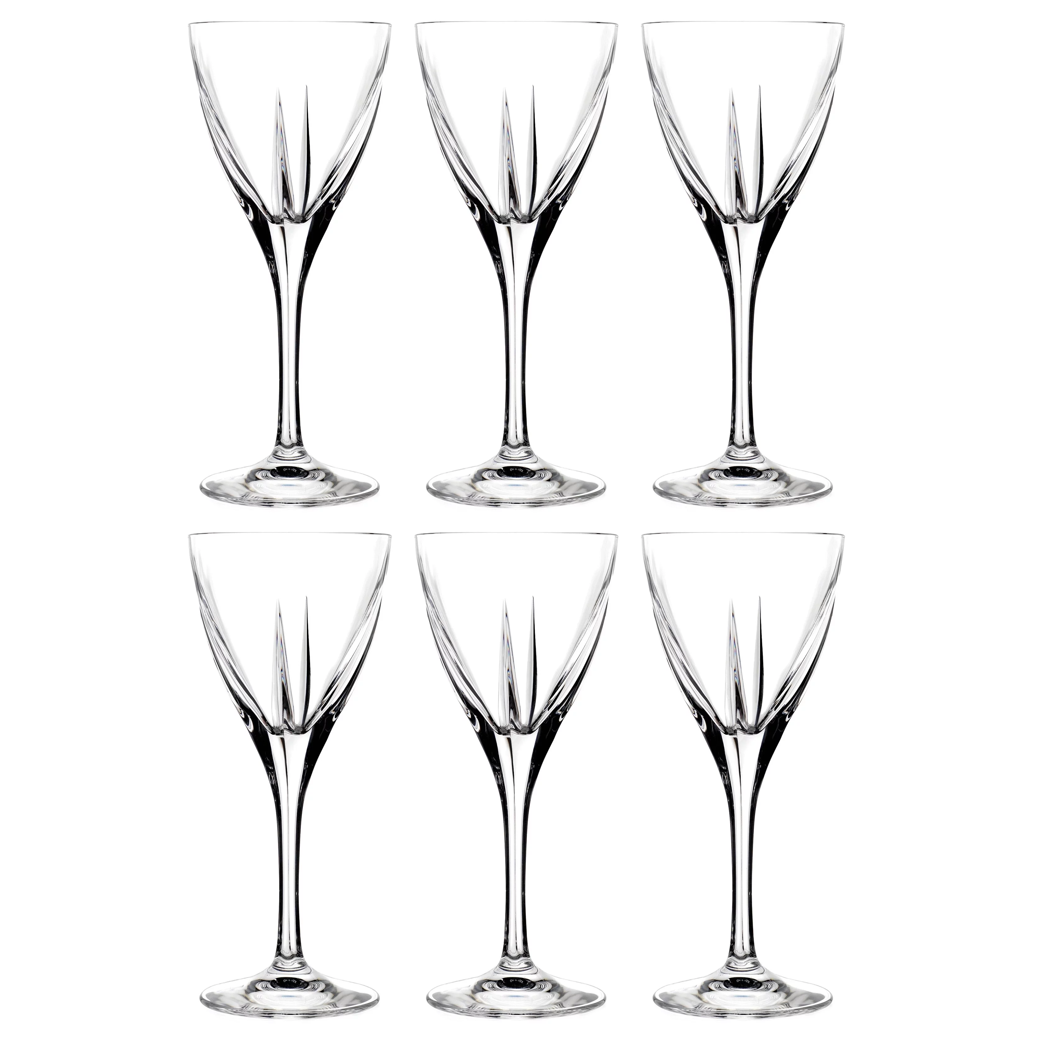 Majestic Gifts Inc.  Glass Stemmed Red /White Wine Goblets-7.25oz-Set/6 - 3.25