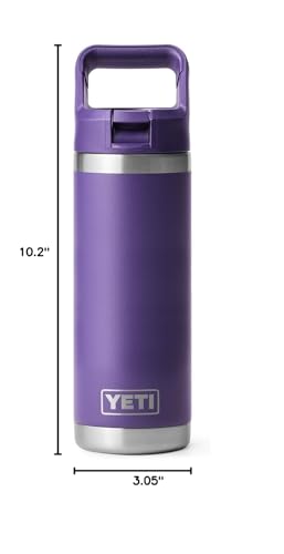 YETI Rambler 18 oz Bottle, Vacuum Insulated, Stainless Steel with Straw Cap, Beekeeper