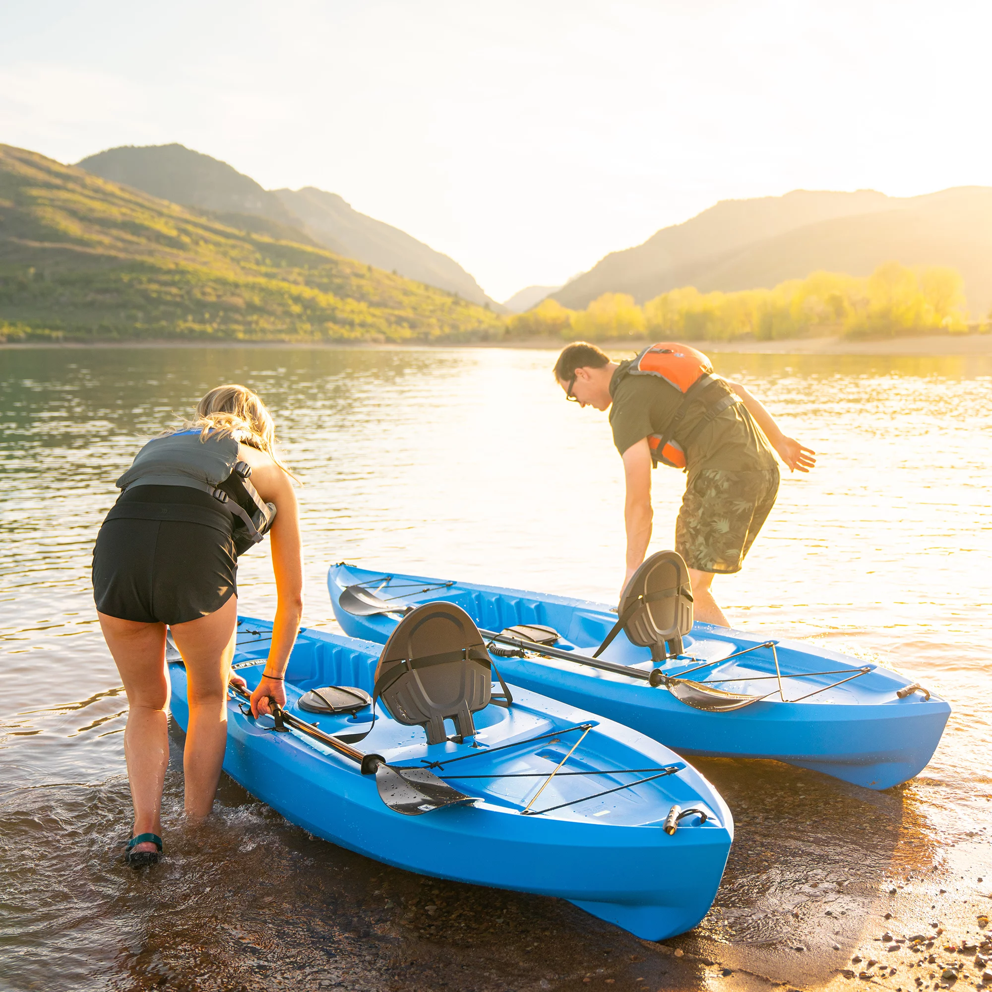 Lifetime Tamarack 100 Sit-On-Top Kayak (Paddle Included) - Dragonfly Blue - 91129