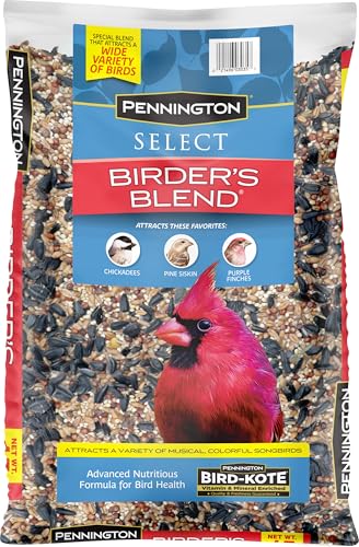 Pennington Select Chips & Bits Wild Bird Seed for Outside Feeders, High-Protein, No-Hull & No-Waste, Sunflower Chips & Peanut Bits Attract Songbirds,15-lb. Bag