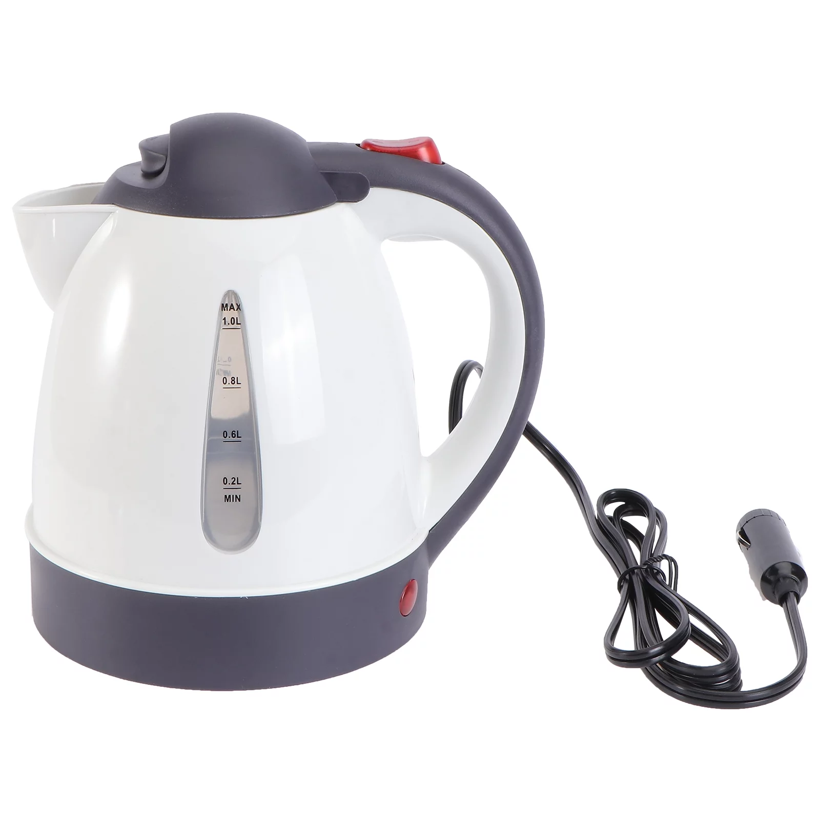 1Pc 12V 150W 1.0L Electric Water Kettle Car Tea Kettle Fast and Quite Boiling Auto Shut-off Protection