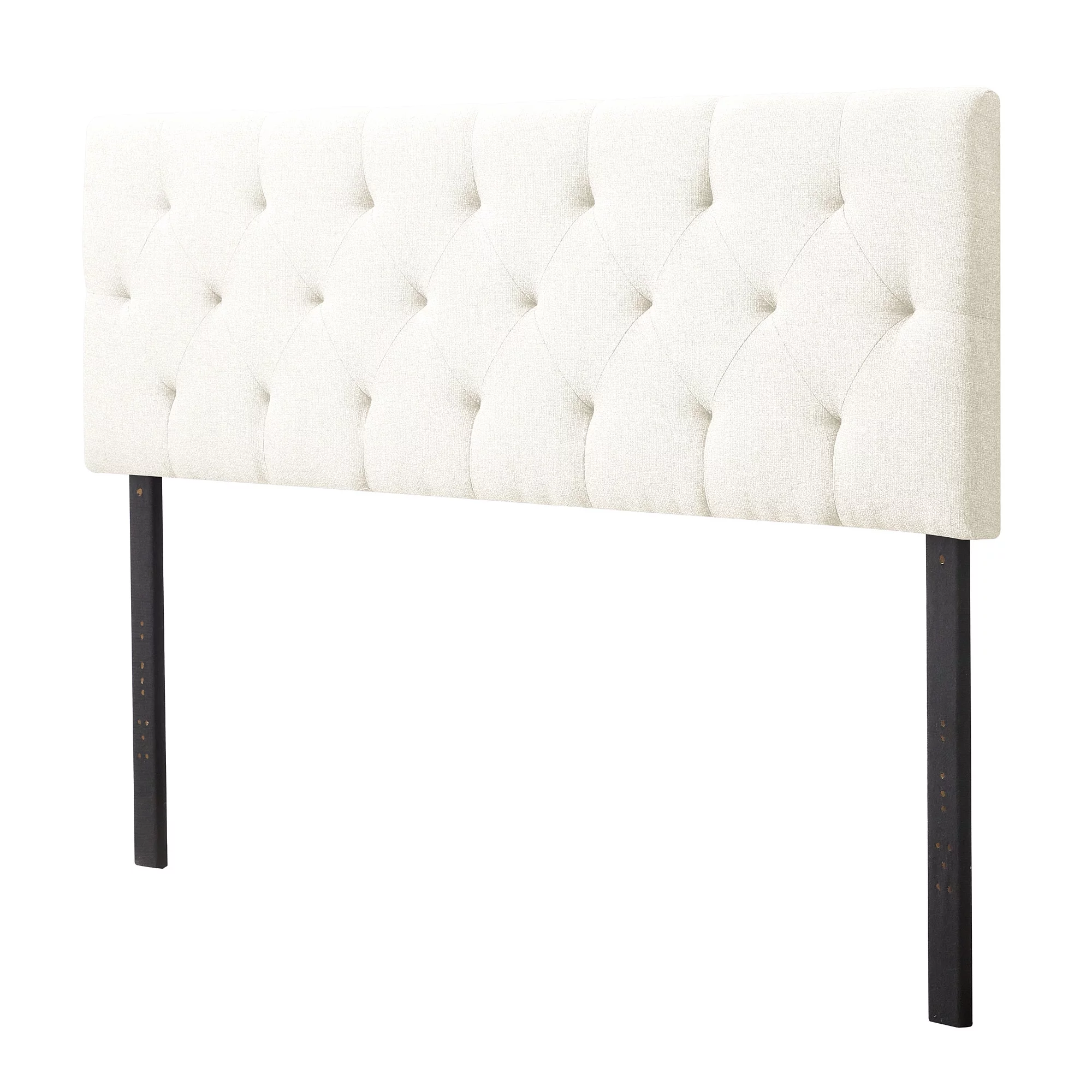 Rest Haven Eugene Diamond Tufted Upholstered Headboard, Full, Cream