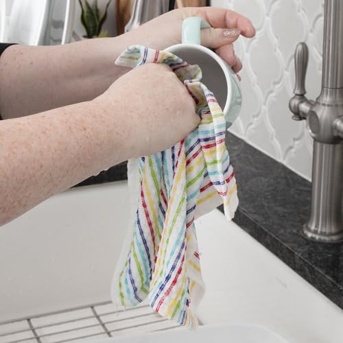 Ritz Pebble Bar Mop, Holiday Red-Green, 4 Towel Set