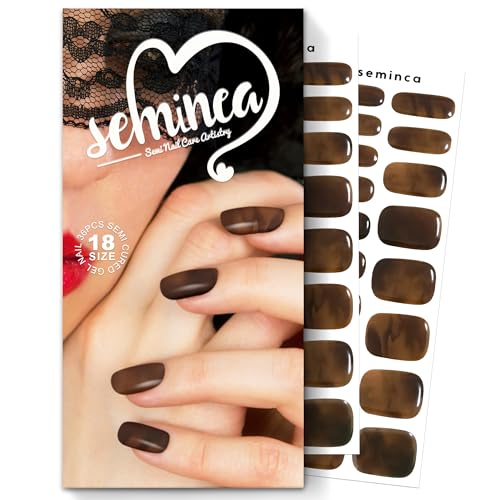 Semi Cured Gel Nail Strips-Easy Apply Christmas Gel Nail Stickers Holiday Semi Cured Manicure Strips with Sparkling Xmas Designs (Classic Yule)