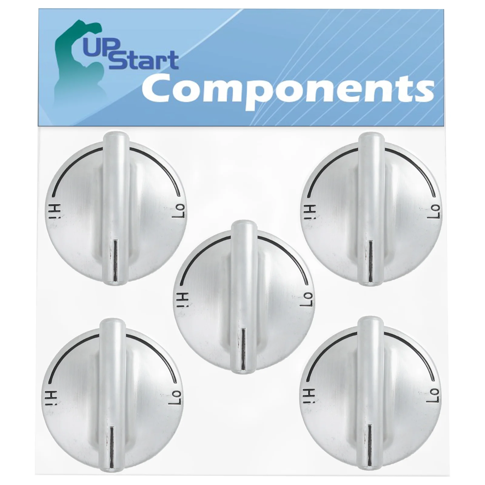 5 Pack 74007733 Gas Range Cooktop Burner Knob Replacement for Jenn Air Jgc8536ads, Jenn Air Jgd8430ads, Jenn Air Jgc8430bds, Jenn Air Jgd8430adb, Jenn Air Jgc8536adb, Jenn Air Jgc8430bdb, Jgc8536adw